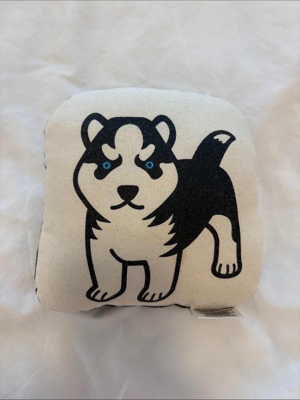 Tiny Husky Corduroy Pillow